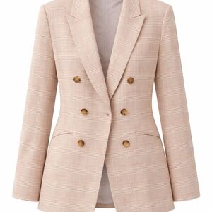 Bar III Women's Plaid Blazer - Beige